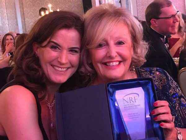 Eileen Moloney, Head of Marketing & Barbara McGrath, MD with Brightwater's Best Agency (Online) Award