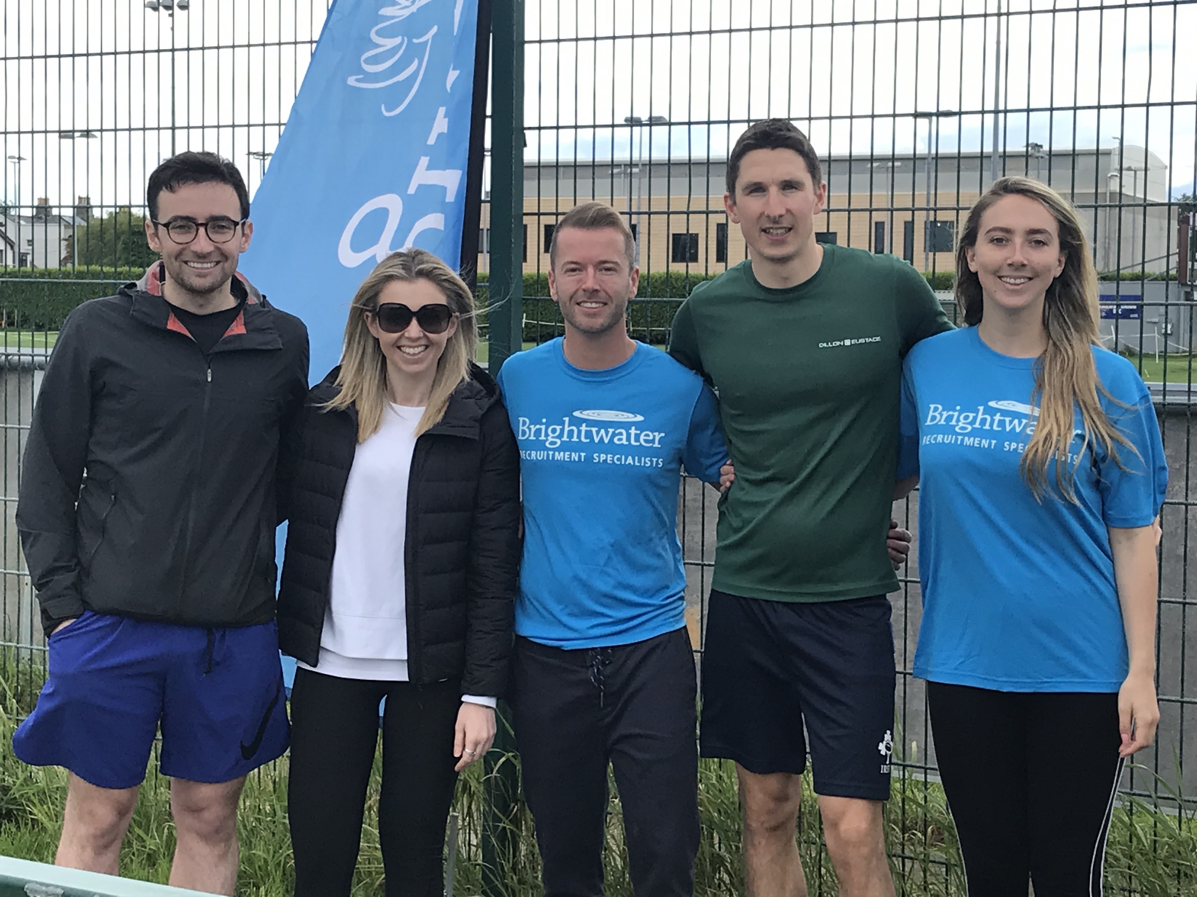 Brightwater's Legal Team Mike Minogue, Sorcha Corcoran with SYS chair Alex Kennedy, committee members James Reidy & Rachel Fitzsimons