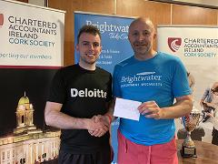 Niall O’Keefe of Deloitte Chartered Accountants Ireland Tag Rugby Tournament sponsored by Brightwater in Cork Constitution FC