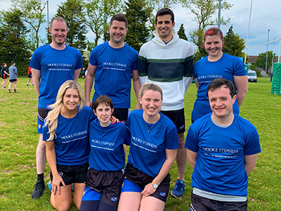 Team Moore Stephens at the Chartered Accountants Cork Society Tag Rugby Tournament sponsored by Brightwater in Cork Constitution FC