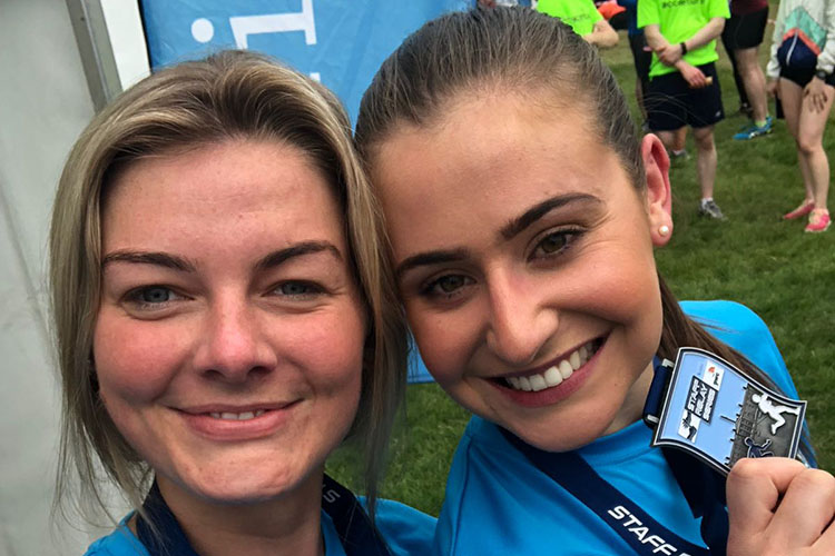 Aoife & Charlotte at the PWC Staff Relay