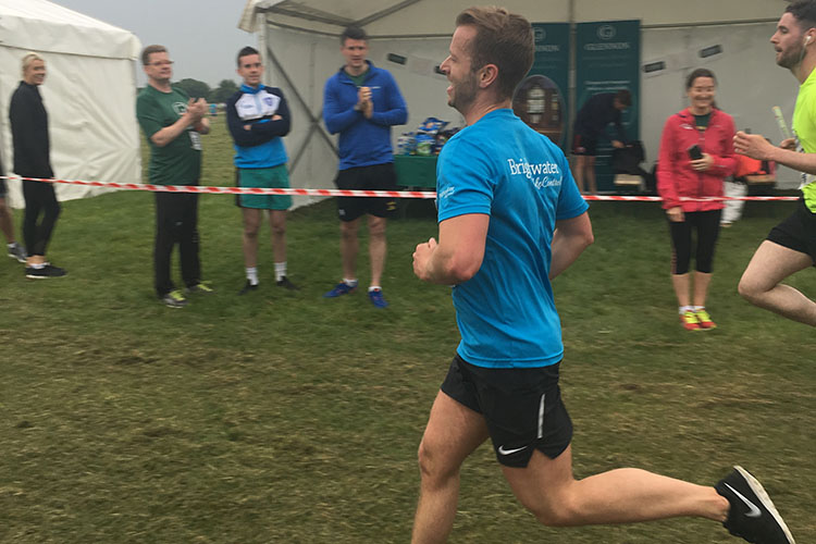 Michael running in the PWC Staff relay