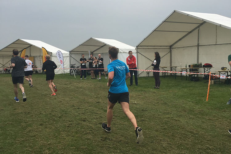 Michael running in the PWC Staff relay