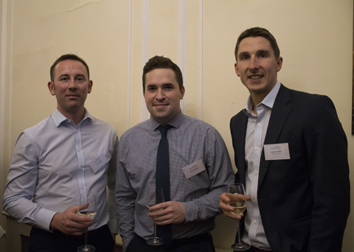 3 clients enjoy a glass of white at the Brigtwater Wine Evening