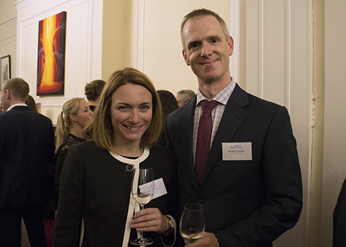 Clients enjoying a glass of white at the Brightwater Wine Evening